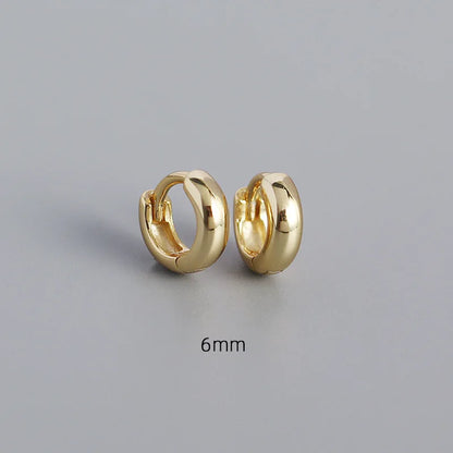 925 Sterling Silver Minimalism Punk Rock Wide Hoop Earrings for Women Men Fashion Gothic Bohe Huggie Ear Buckle Jewelry