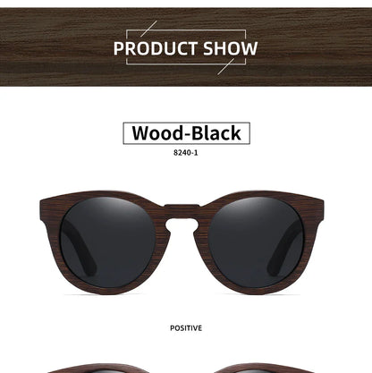 Desgin Spring New Style 100% Bamboo Polarized Sunglasses Men Women Fashion Glasses UV400 paper Box 8240