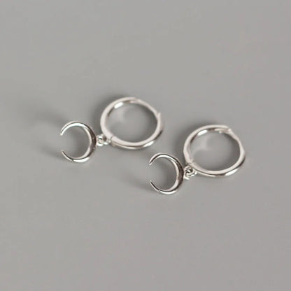 Real 100% 925 Sterling Silver Punk Hip-Hop Link Chain Gothic Studs Earrings for Fashion Women Jewelry Accessories 2022