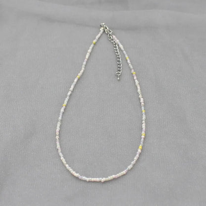 Simple Seed Beads Strand Choker Necklace Women String  Collar Charm Colorful Handmade Bohemia Collier Femme Jewelry Gift