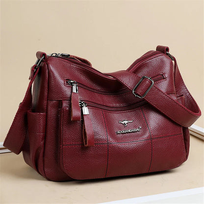 Classic Shoulder Bags High Quality Multi Pockets Soft Leather Crossbody Bags for Women 2024 Designer Luxury Handbags Purses