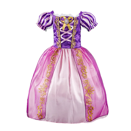 Little Girl Rapunzel Costume Party Fancy Princess Dress Christmas Cosplay Belle Sleeping Beauty Cinderella Carnival Disguise
