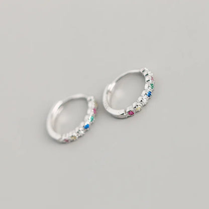 Real 100% 925 Sterling Silver Punk Hip-Hop Link Chain Gothic Studs Earrings for Fashion Women Jewelry Accessories 2022
