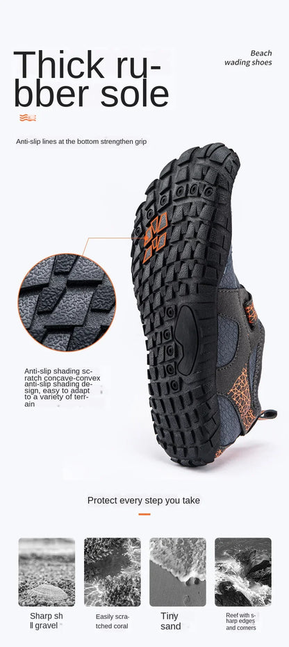 Wading Shoes Quick-Dry Water Shoes Breathable Aqua Upstream Shoes Antiskid Outdoor Sports Shoes Beach Pool Sneakers