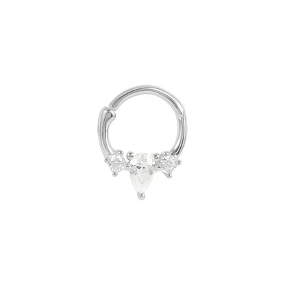 Multible Crystal Hoop Earrings for Women 2021 925 Sterling Silver Ear Nose Jewelry Earrings Heart Round joyas de plata 925