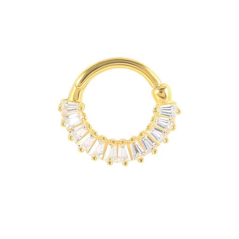 Multible Crystal Hoop Earrings for Women 2021 925 Sterling Silver Ear Nose Jewelry Earrings Heart Round joyas de plata 925