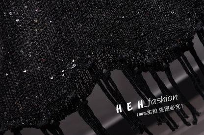 Sexy Shiny Gold Silver Knitted Tank Tops Women Bling Bling Sequined Tassels Knitted Vest  All Neon Store Clothes  Korean
