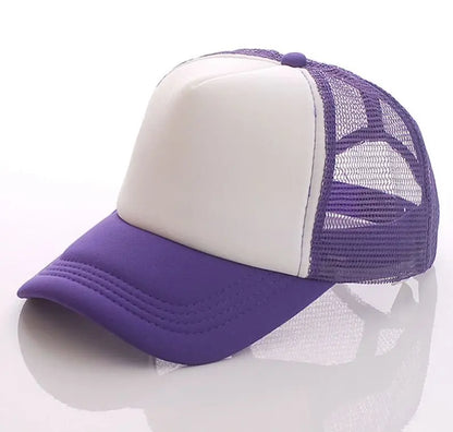 Free Custom Brand LOGO Text Design Personality DIY Trucker Hat AD Baseball Cap Men Women Blank Mesh Adjustable Hat