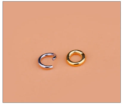 10PCS 925 Sterling Silver Accessories Open Ring Connection Ring Open Ring, hand-made diy bracelet necklace live closed ring