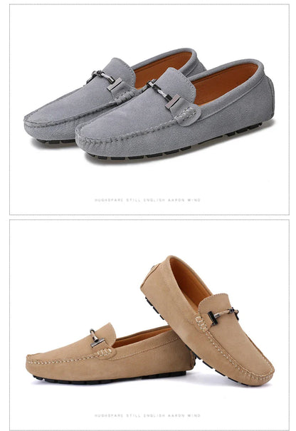 Handmade Men Loafers Luxury Genuine Leather Casual Shoes Comfortable Soft Driving Shoes Warm Fur Plus Office Moccasins