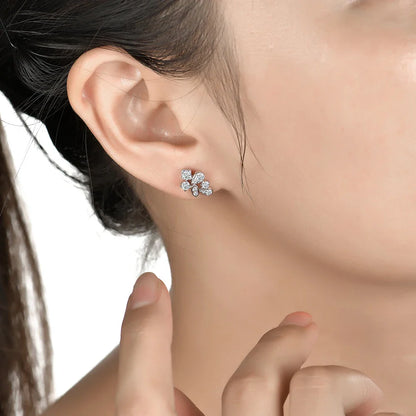 New Arrivals Moissanite Diamond 925 Sterling Silver Stud Earrings Passed Diamond Test Moissanite Fine Jewelry for Women Gift