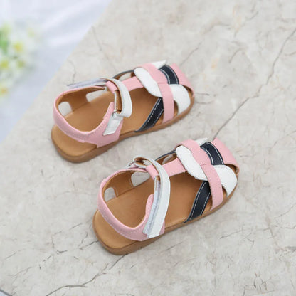 Girl Sandals kids closed toe princess shoes for summer 3-7years older