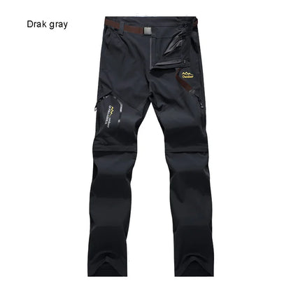 Men's Camping Hiking Pants Trekking High Stretch Summer Thin Waterproof Quick Dry UV-Proof Outdoor Travel Trousers