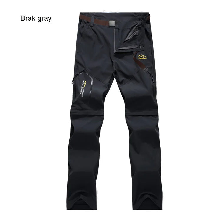 Men's Camping Hiking Pants Trekking High Stretch Summer Thin Waterproof Quick Dry UV-Proof Outdoor Travel Trousers
