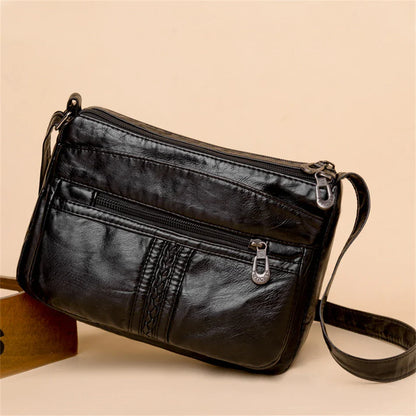 Fashion All-match Solid Color Messenger Bag High Capacity Womens Shoulder Bags 2021 New High Quality Pu Leather Women Handbag
