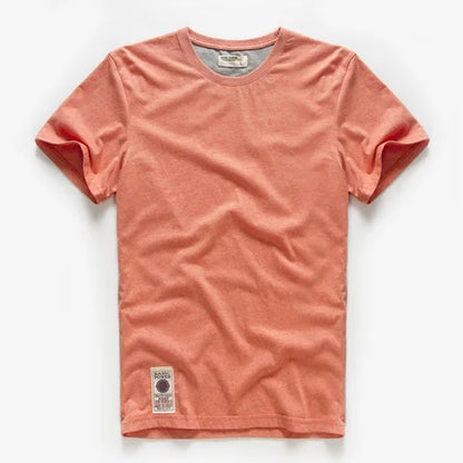 Men's T-shirt Cotton Solid Color t shirt Men Causal O-neck Basic Tshirt Male High Quality Classical Tops