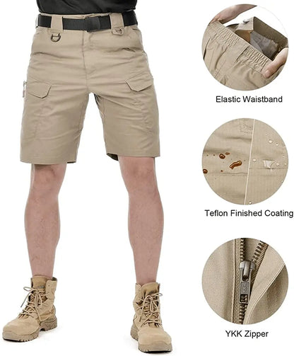 Shorts Men Urban Military Waterproof Cargo Tactical Shorts Male Outdoor Camo