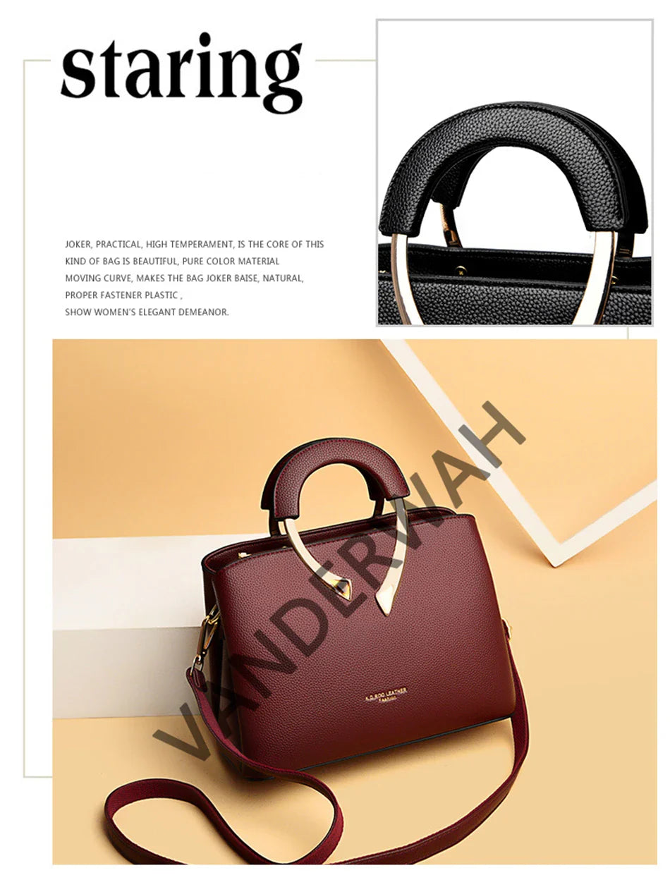 High Quality Leather Casual Tote Luxury Handbags Women Bags Designer Shoulder Crossbody Bags for Women 2024