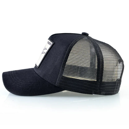 K Baseball Caps Men Snapback Hip Hop Trucker Cap With Embroidery Bull Patch Four Seasons Breathable Mesh Trucker Hat For Women