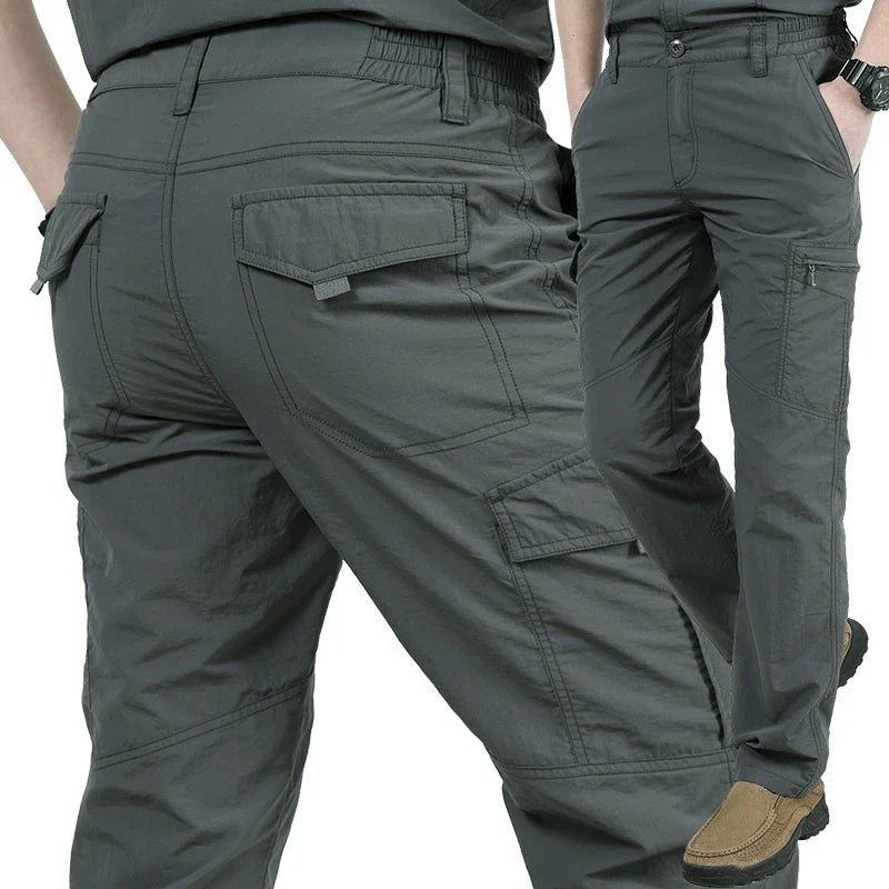 Cargo Pants Men Summer Tacitcal Casual Trousers Waterproof Quick Dry Multi Pocket Pant Male Work Outdoor Joggers Running 5XL
