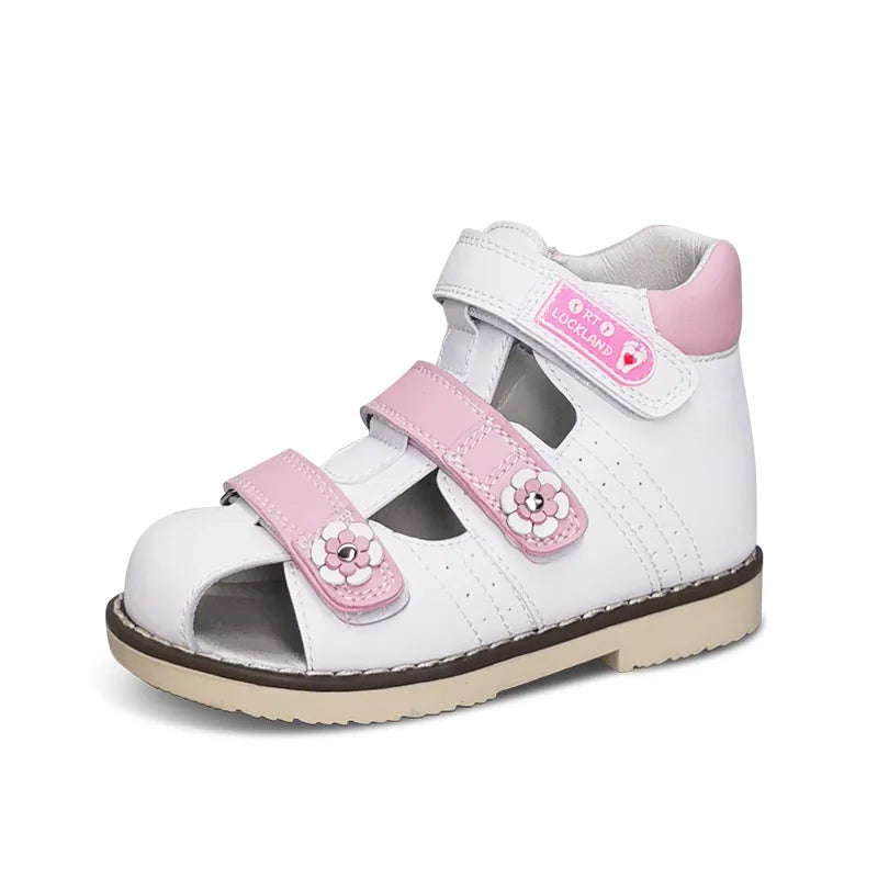 Child Girl Sandals Boys Children's Orthopedic Shoes Summer Toddler Flower Design Princess Flatfeet Footwear 2 To 8Years Age