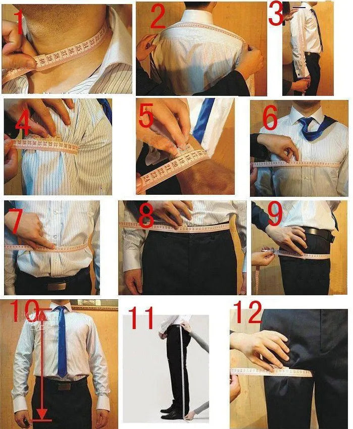 Tuxedo Suits for Men Wedding Slim Fit Navy Blue and Gold Gentleman Male Costume Suit Set