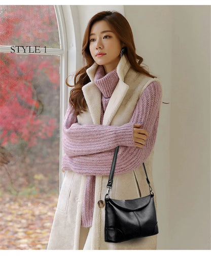 Soft Leather Crossbody Bags for Women 2024 Luxury Handbags Women Bags Designer Female Casual Hand Shoulder Bag bolsos de mujer