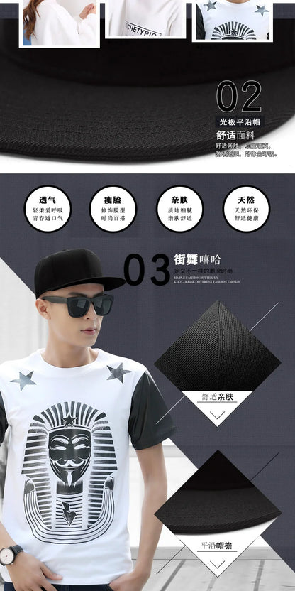 Man Plus Size Baseball Caps Adult Flat Peak Hip Hop Fitted Hat Men Women Large Size Snapback Cap size 6 3/4 to size 8
