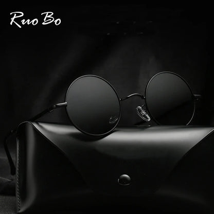 Retro Polarized Round Metal Frame Sunglasses Eyewear For Men and Women Driving Fishing Brand Designer Sun Glasses UV400