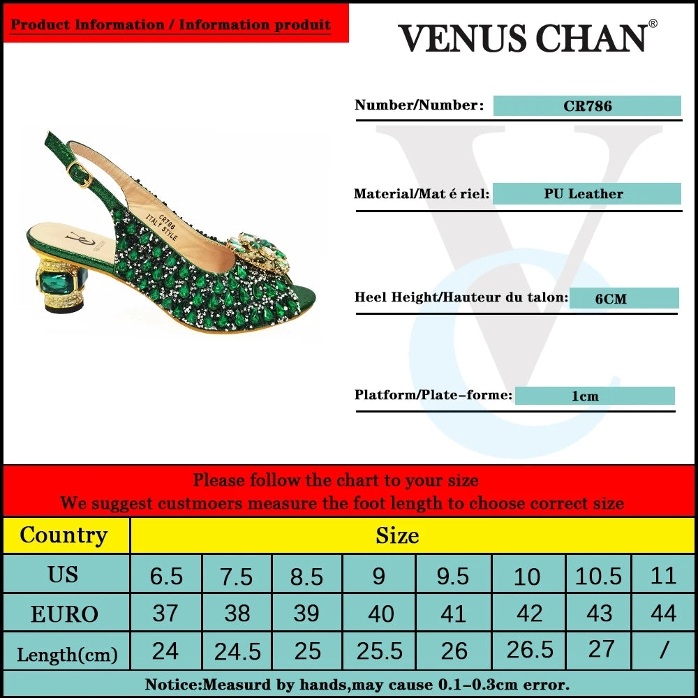 beautiful Italian Shoes And Bag Sets For Evening Party With Stones Italian Leather Handbags Match Bags! 1-1