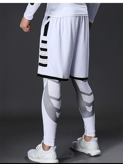 Men's Compression Pants Cycling Running Basketball Soccer Elasticity Sweatpants Fitness Tights Legging Trousers Rash Guard Gym