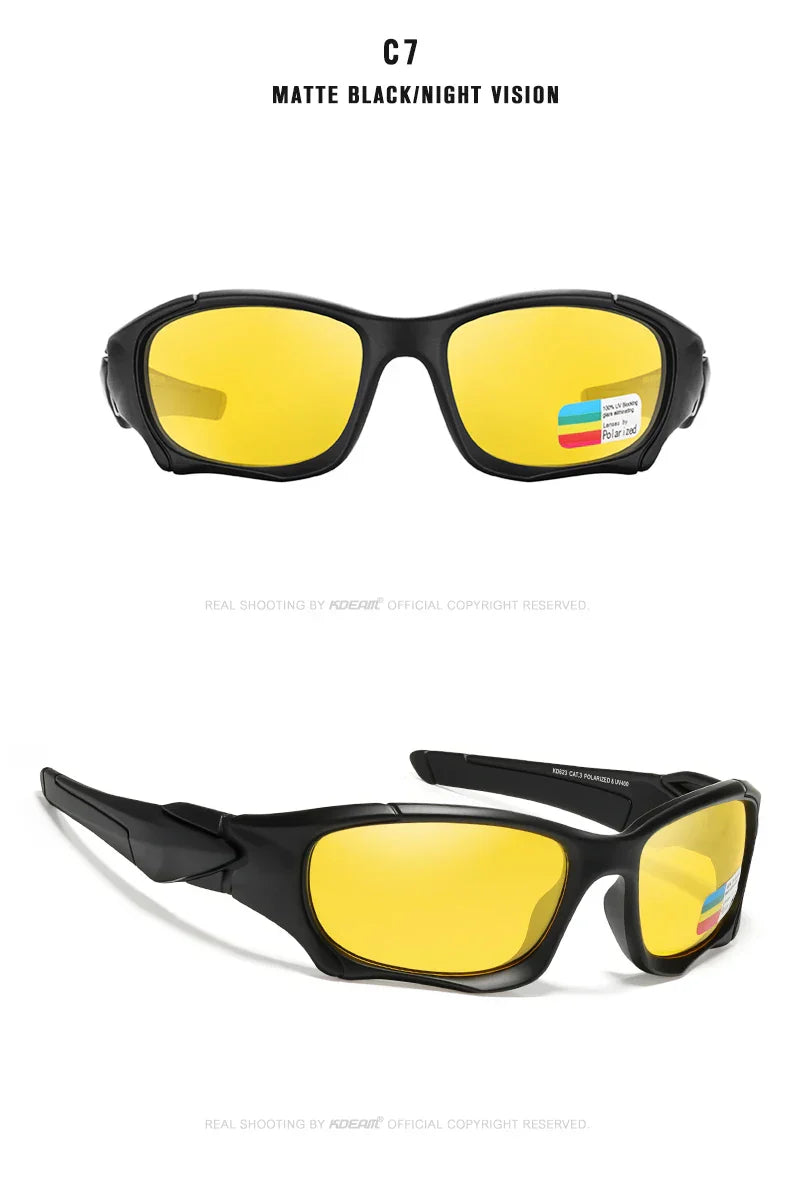 Outdoor Sports Polarized Sunglasses Men Curve Cutting Frame Stress-Resistant Lens Shield Sun Glasses Women KD0623