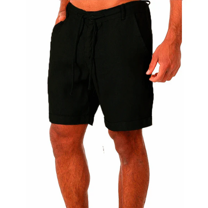 Summer Fashion Mens Linen Shorts Men Cotton Beach Short  New Wild Leisure Loose Solid Cargo Shorts for Men Sweatshorts