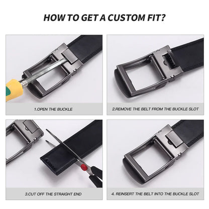 Cowskin Belt Men High Quality Leather Belts Strap Male Metal Automatic Buckle Belt for Men Formal Luxury Waistband Strap