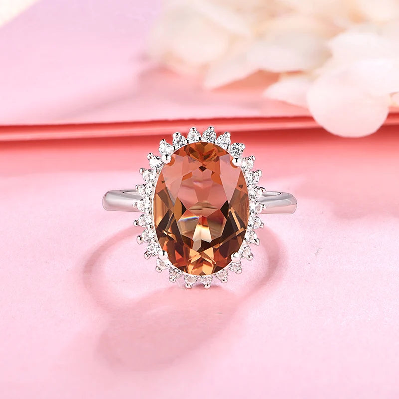 Solid 925 Sterling Silver Rings For Women Girl Diaspore Zultanite Sultanite Gemstone Birthday Party Fine Jewelry Gifts