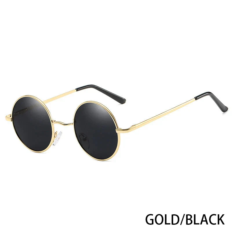 Retro Polarized Round Metal Frame Sunglasses Eyewear For Men and Women Driving Fishing Brand Designer Sun Glasses UV400