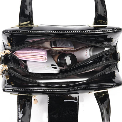 2 layer Large Capacity Tote Bag Luxury Handbags Women Bags Designer Crocodile Pattern Ladies Boston Shoulder Bag High Quality