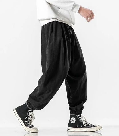 New Autumn Men's Black Pants Hip Hop Streetwear Fashion Jogger Harem Trousers Man Casual Sweatpants Male Pants Big Size M 5XL