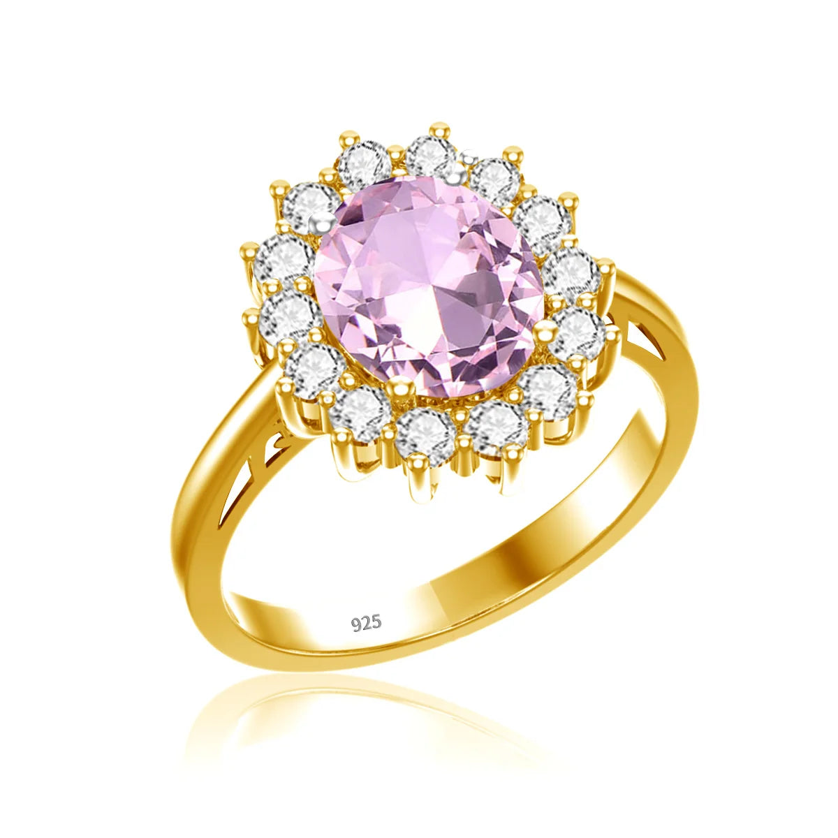 Princess Diana Gold Emerald Ring Women Oval Stone 8*10mm Trending Victoria Jewelry luxury Engagement Gift High Quality