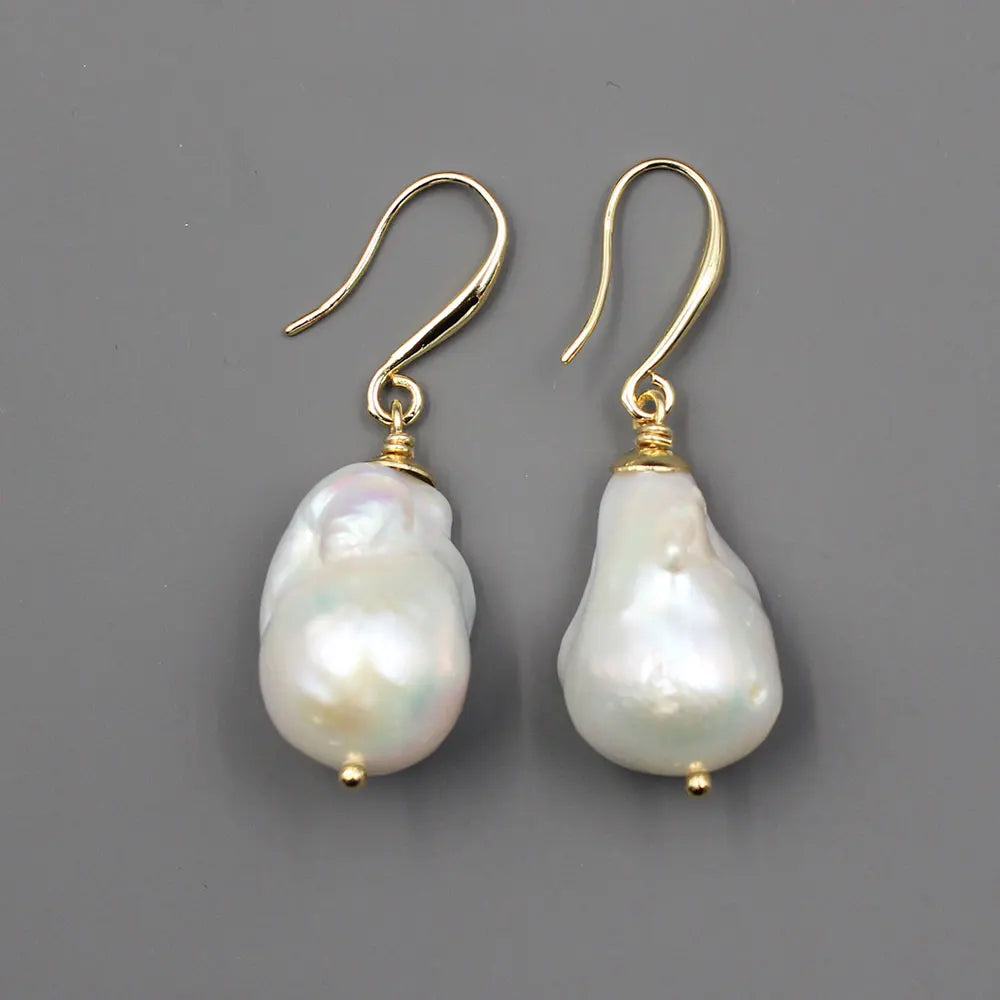 GG Natural Freshwater Cultured White Keshi Baroque Pearl Necklace Bracelet Earrings Sets For Women Lady Fashion