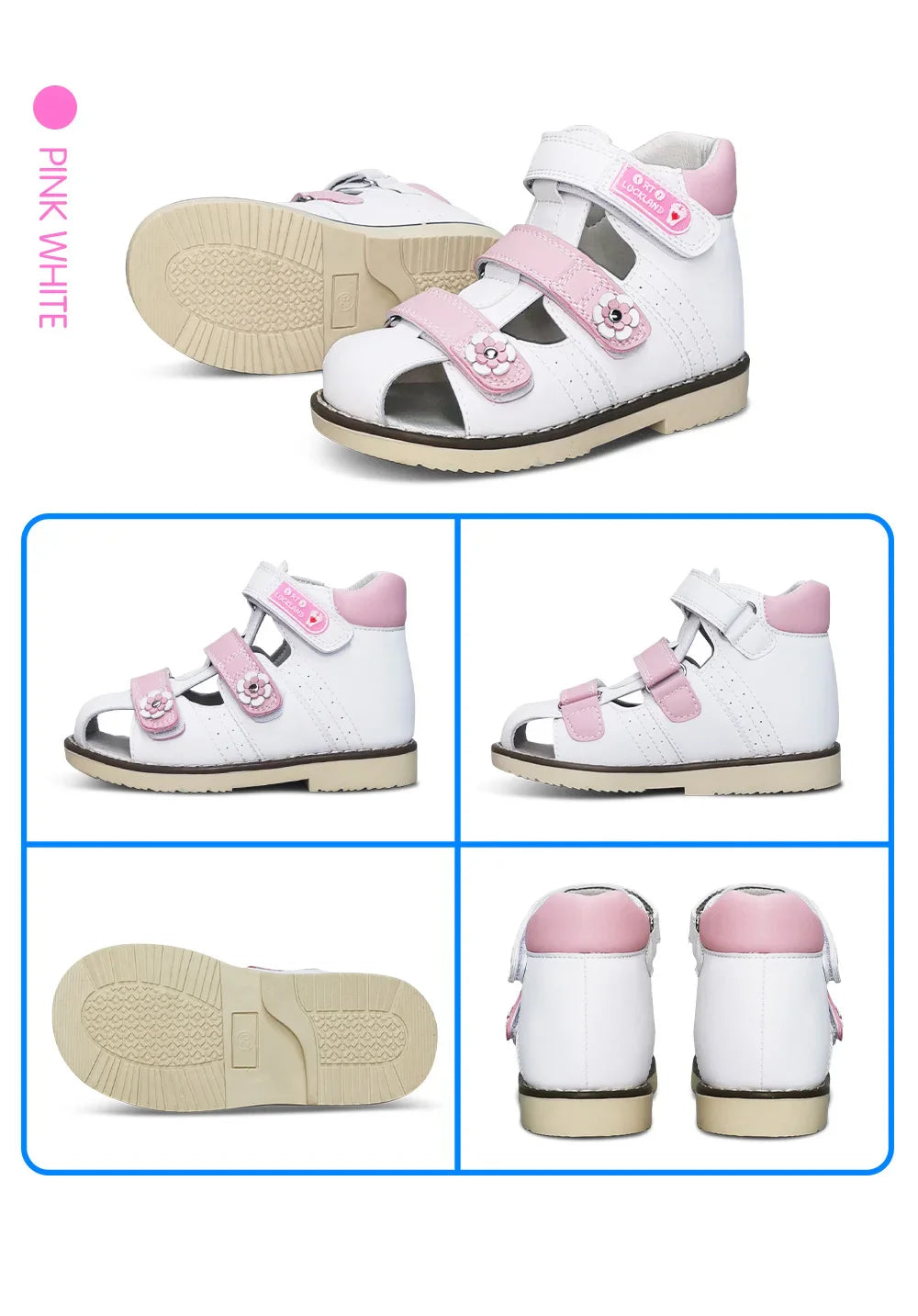 Child Girl Sandals Boys Children's Orthopedic Shoes Summer Toddler Flower Design Princess Flatfeet Footwear 2 To 8Years Age