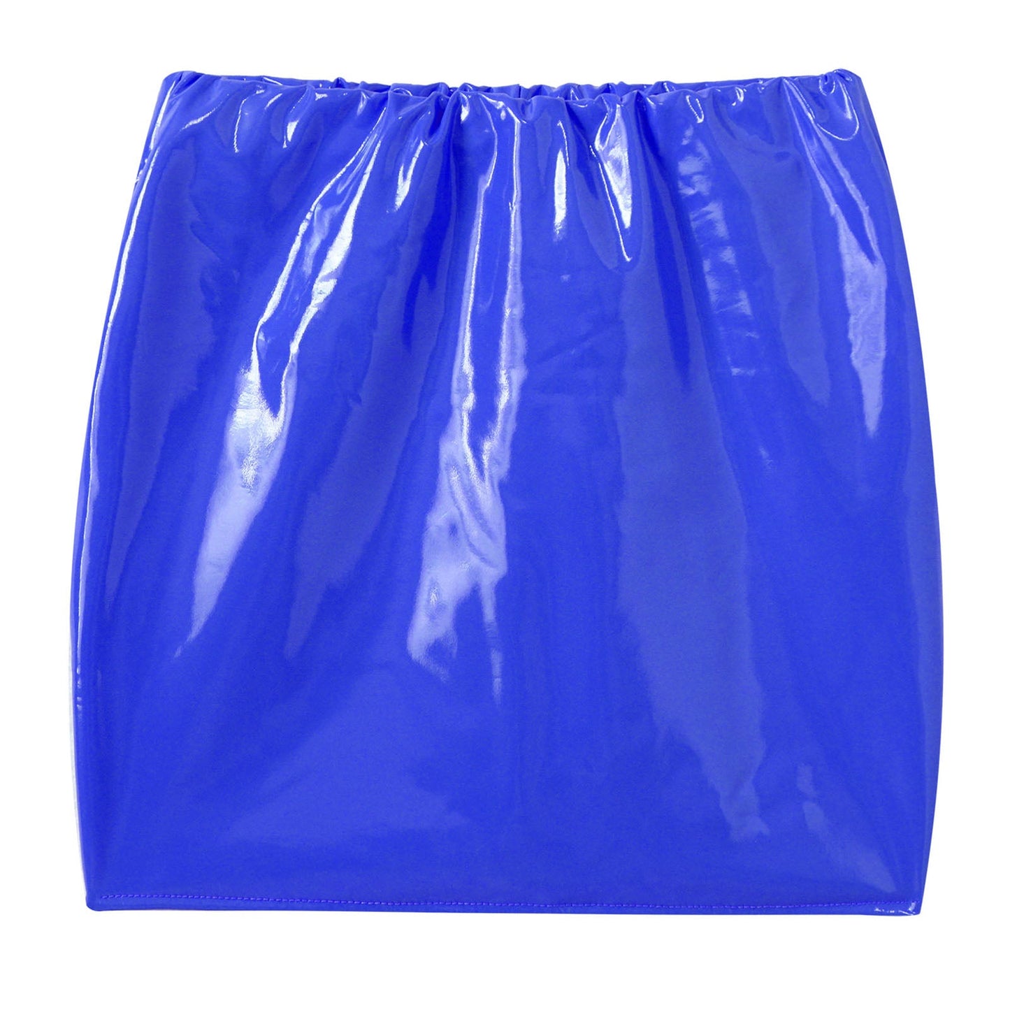 Glossy Patent Leather Miniskirt for Womens Solid Color Elastic Waistband Pencil Skirt Music Festival Costume Daily Wear Clubwear