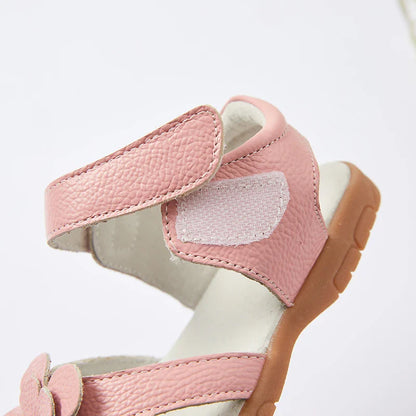 Hot selling little girl flower Sandals kids closed toe princess shoes for summer 3-7years older