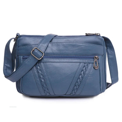 Fashion All-match Solid Color Messenger Bag High Capacity Womens Shoulder Bags 2021 New High Quality Pu Leather Women Handbag