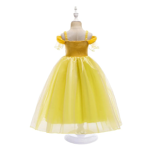 Girls Beauty and Beast Bell Costume Kids Summer Carnival 3 4 5 6 7 8 9 10 Years Dress Kids Princess Performance Cosplay Dresses