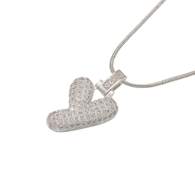 1.25x500mm Fat and lovely crystal brass silver color  letter necklace for women friends birthday gift model: VL34