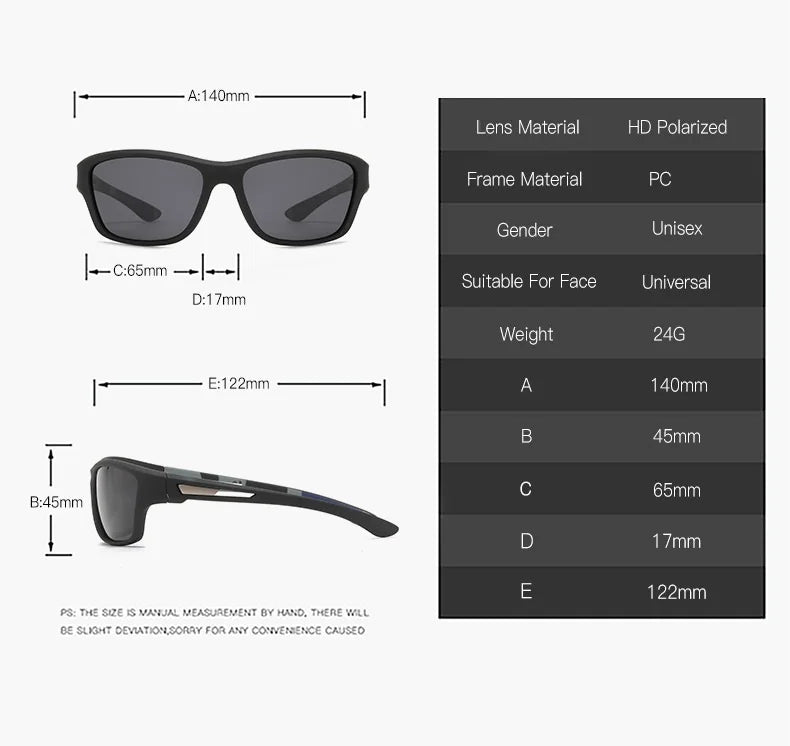 Men's Polarized Fishing Sunglasses With Glasses Chain For Men Women Driving Hiking Sun Glasses Fishing Eyewear