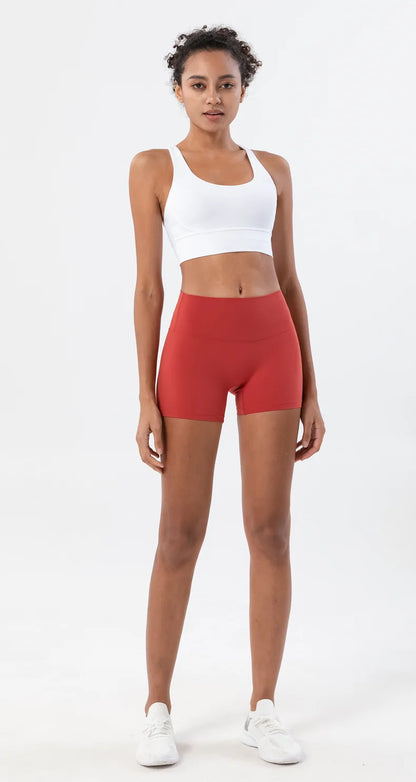 SOISOU Gym Womens Clothing Shorts Sets Yoga Women's Tracksuit Sexy Bra High Waist Short Sportwear Elastic Set Woman 2 Pieces