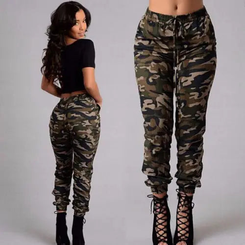 Stretchy Waistband Convergent Trousers Fashion Plus Size Pants