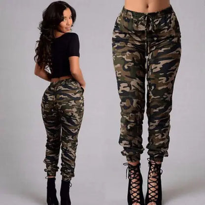 Stretchy Waistband Convergent Trousers Fashion Plus Size Pants